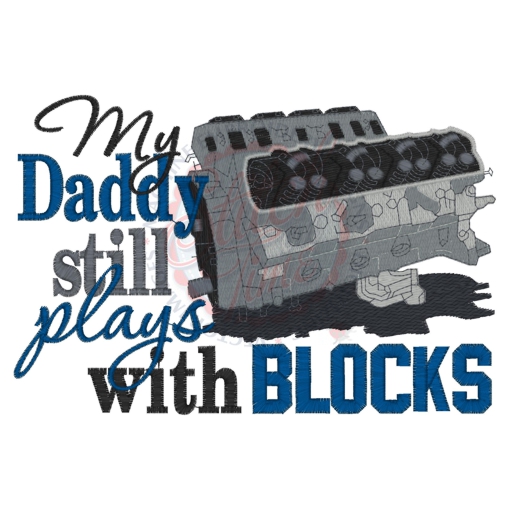 Sayings (4179) Daddy Plays With Blocks 5x7