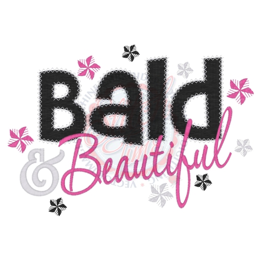 Sayings (4214) Bald & Beautiful 5x7