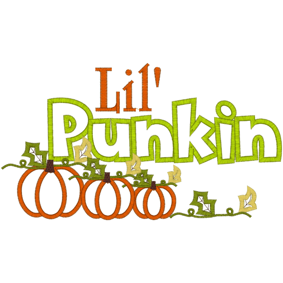 Sayings (A427) Lil Punkin Applique 6x10