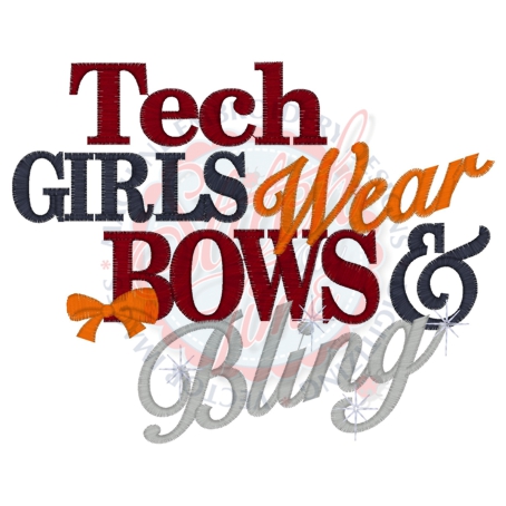 Sayings (4275) Tech Girls Bows & Bling 5x7