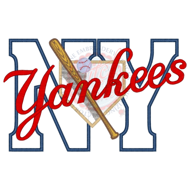 Sayings (4314) Yankees Applique 6x10