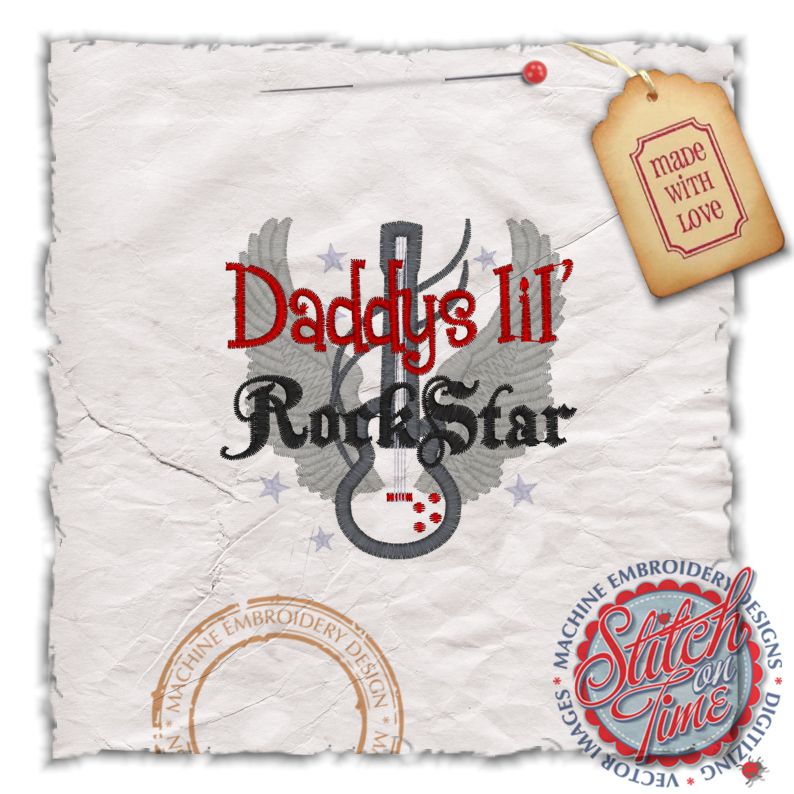 Sayings (4358) Daddys Lil' Rock Star 4x4
