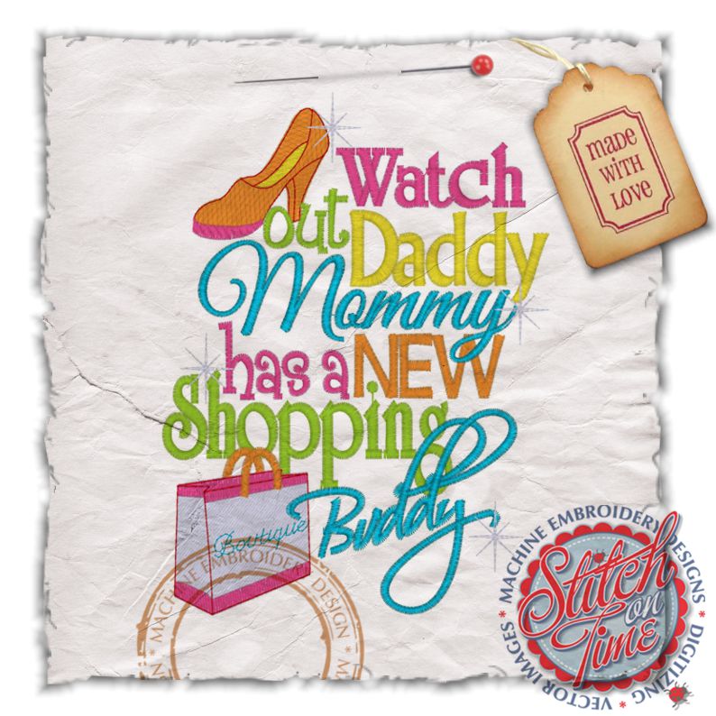 Sayings (4359) Mommys New Shopping Buddy 5x7
