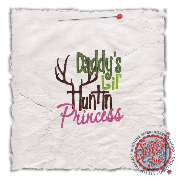 Sayings (4414) Daddys Lil' Huntin Princess 4x4