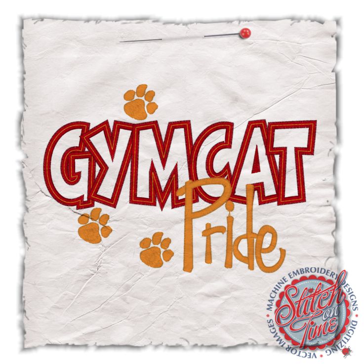 Sayings (4433) Gymcat Pride Applique 5x7