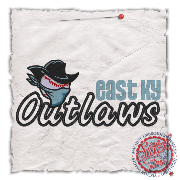 Sayings (4492) Outlaws Applique 6x10