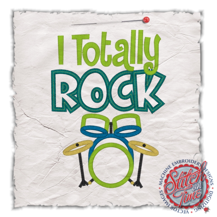 Sayings (4528) I Totally Rock Applique 5x7