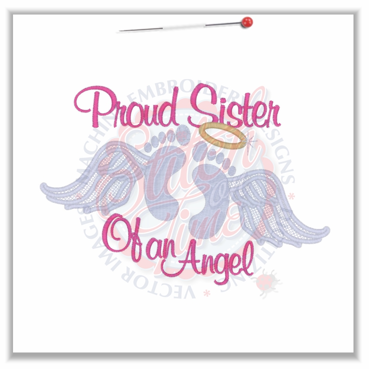 Sayings (4635) Proud Sister Of An Angel 5x7