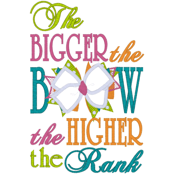 Sayings (A465) BOW Applique 6x10
