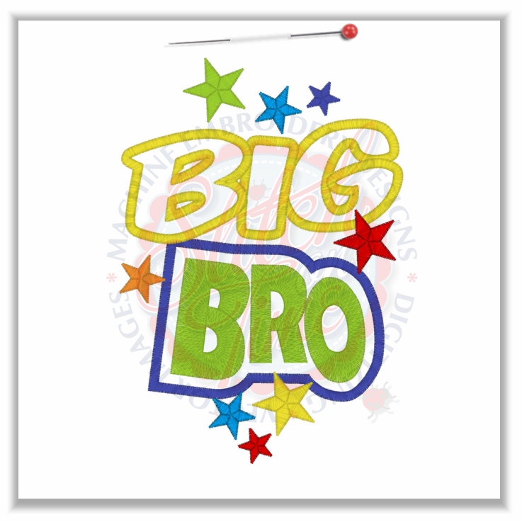 Sayings (4690) Big Bro Applique 5x7