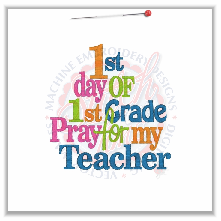 4739 Sayings : Pray For My Teacher 1st Grade 5x7