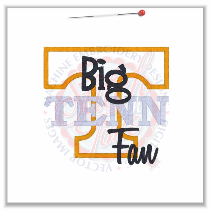 4776 Sayings : Big Tenn Fan Applique 5x7