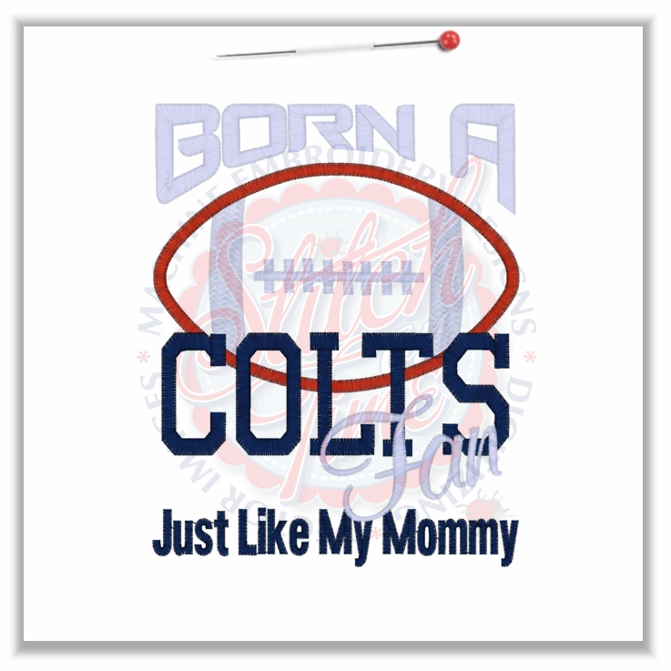 4795 Sayings : Colts Fan Like Mommy Applique 5x7