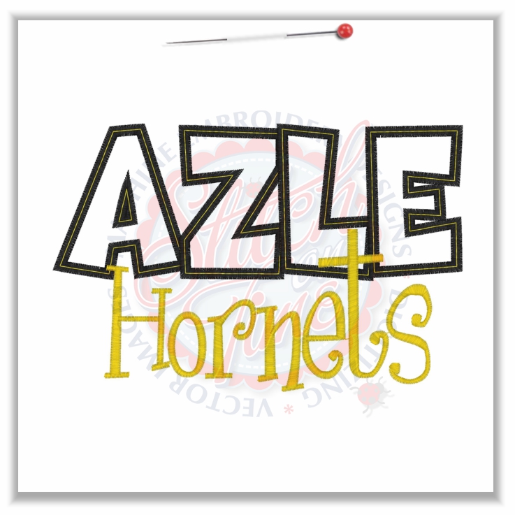 4804 Sayings : Azle Hornets Applique 5x7