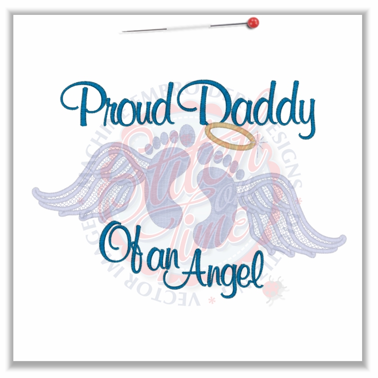 4818 Sayings : Proud Daddy Of An Angel 5x7