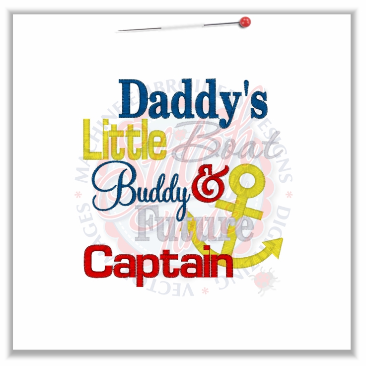 4844 Sayings : Daddys Little Boat Buddy 5x7