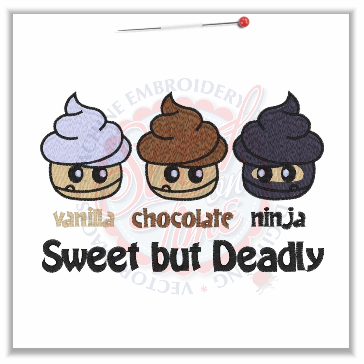 4846 Sayings : Cupcakes Sweet But Deadly 5x7