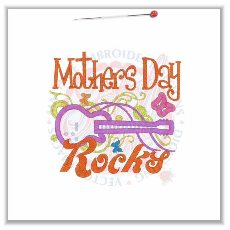 4862 Sayings : Mothers Day Rocks Applique 5x7
