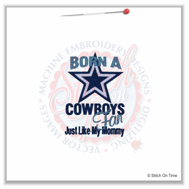 4886 Sayings : Cowboys Fan Like Mommy 4x4