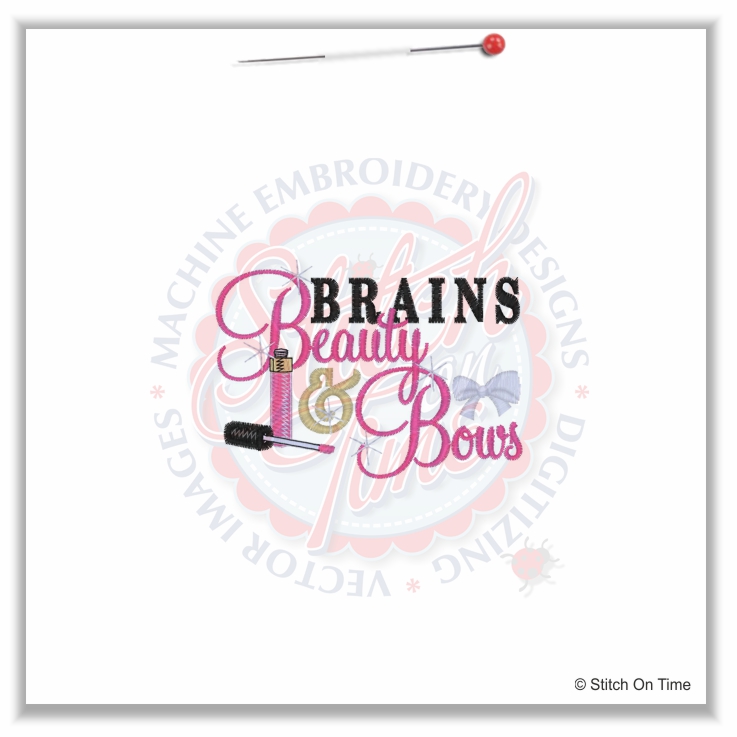 4904 Sayings : Beauty Brains & Bows 4x4
