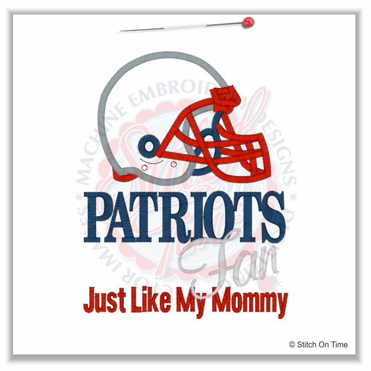 5008 Sayings : Patriots Fan Like Mommy Applique 5x7