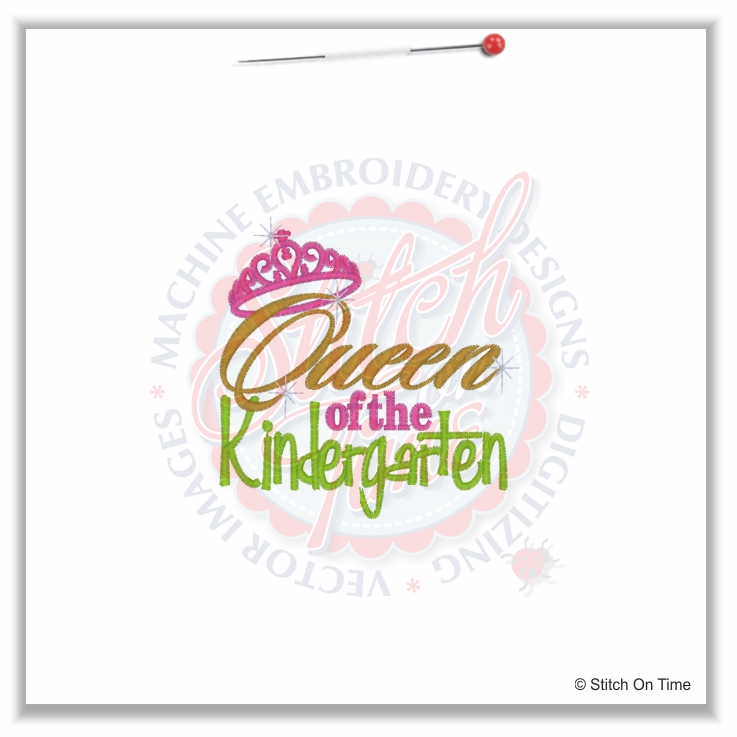 5018 Sayings : Queen Of The Kindergarten 4x4