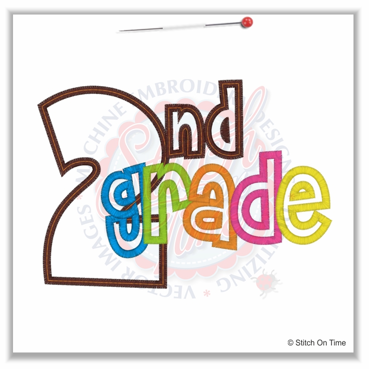5038 Sayings : 2nd Grade Applique 5x7