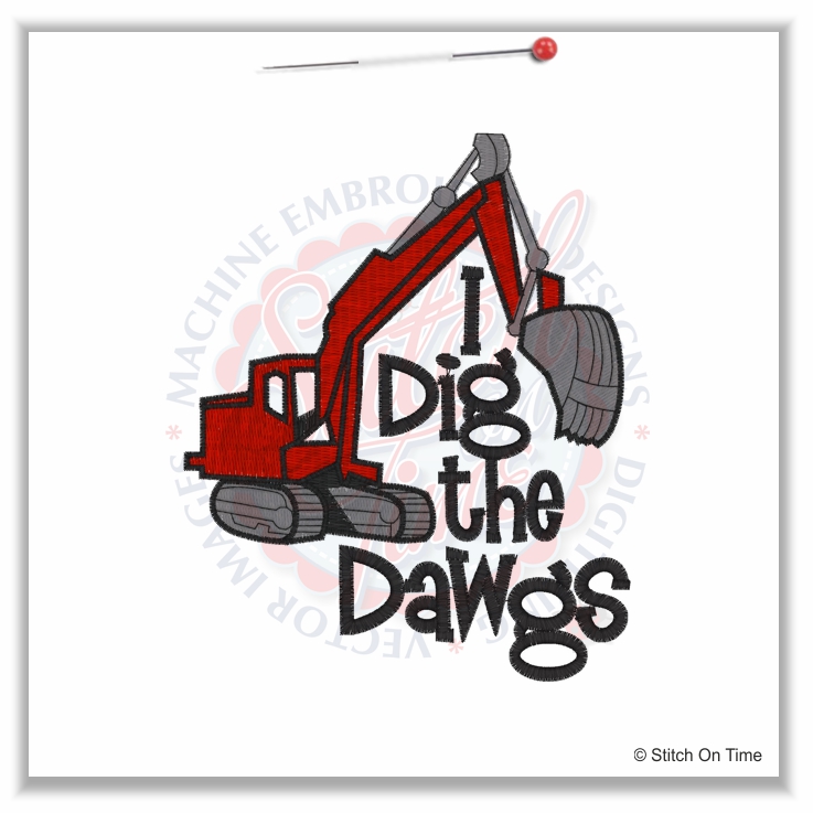 5048 Sayings : I Dig The Dawgs 5x7