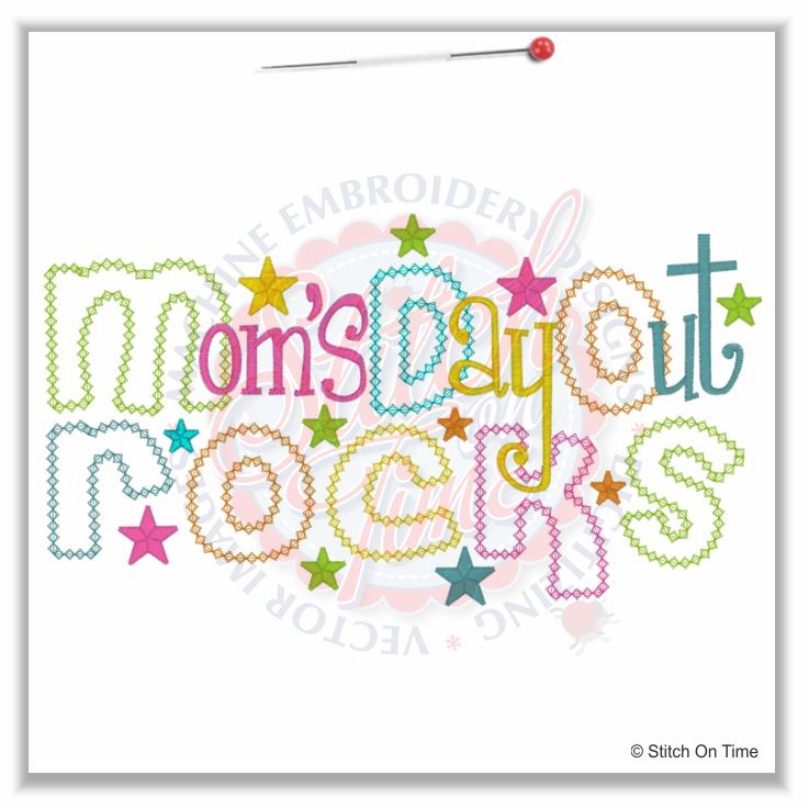 5086 Sayings : Mom's Day Out Applique 6x10