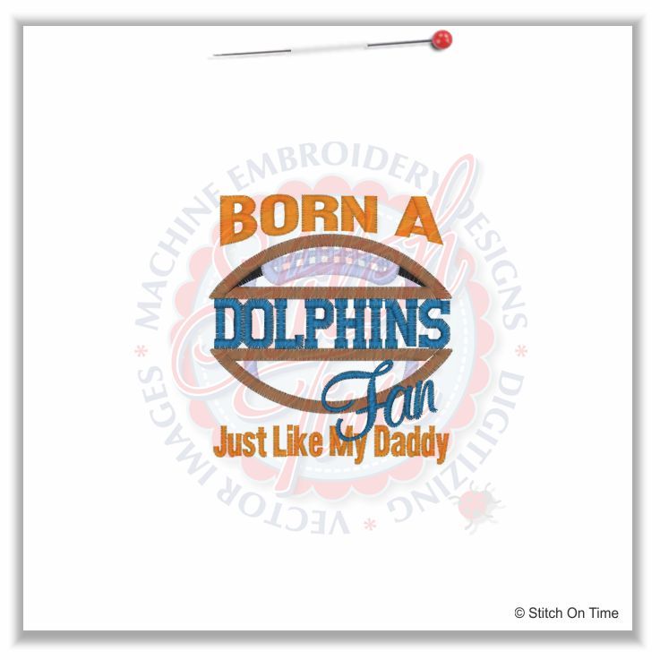 5088 Sayings : Dolphins Fan Like Daddy 4x4