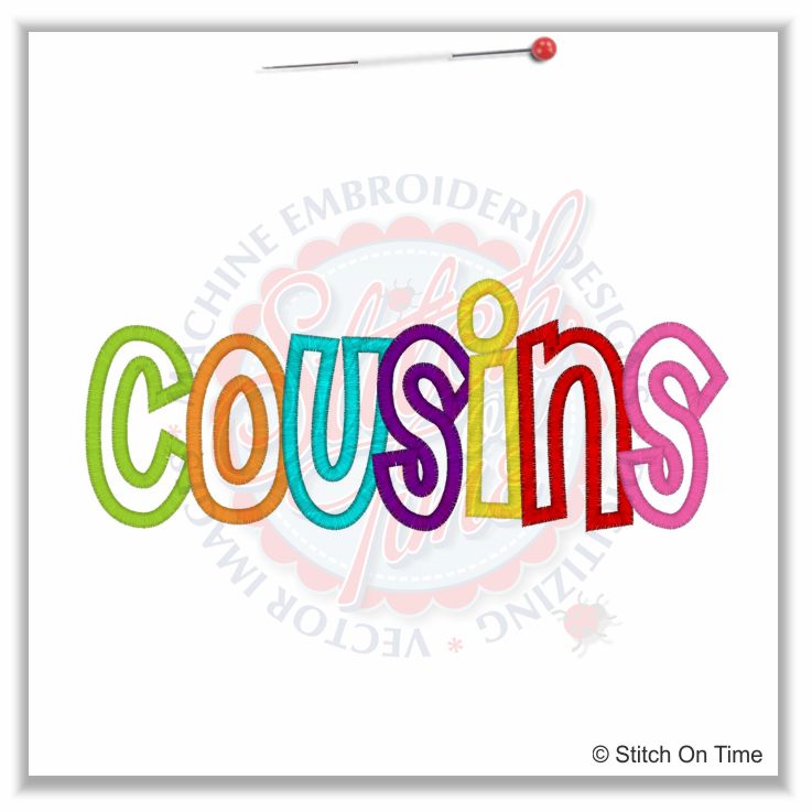 5110 Sayings : Cousins Applique 5x7