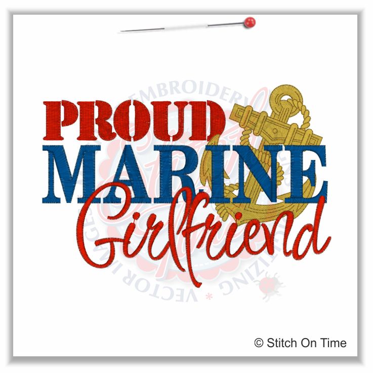 5158 Sayings : Proud Marine Girlfriend 5x7