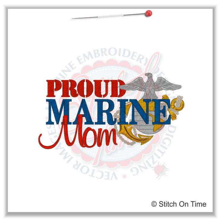 5321 Sayings : Proud Marine Mom 6x10