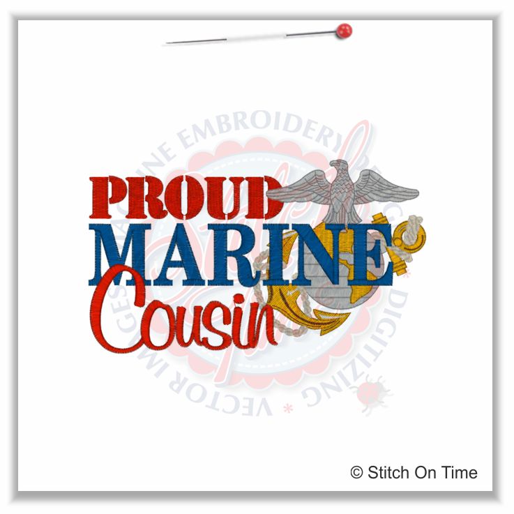 5192 Sayings : Proud Marine Cousin 5x7