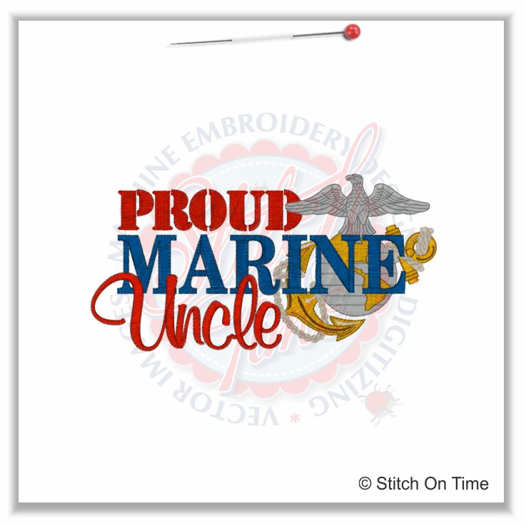 5194 Sayings : Proud Marine Uncle 5x7
