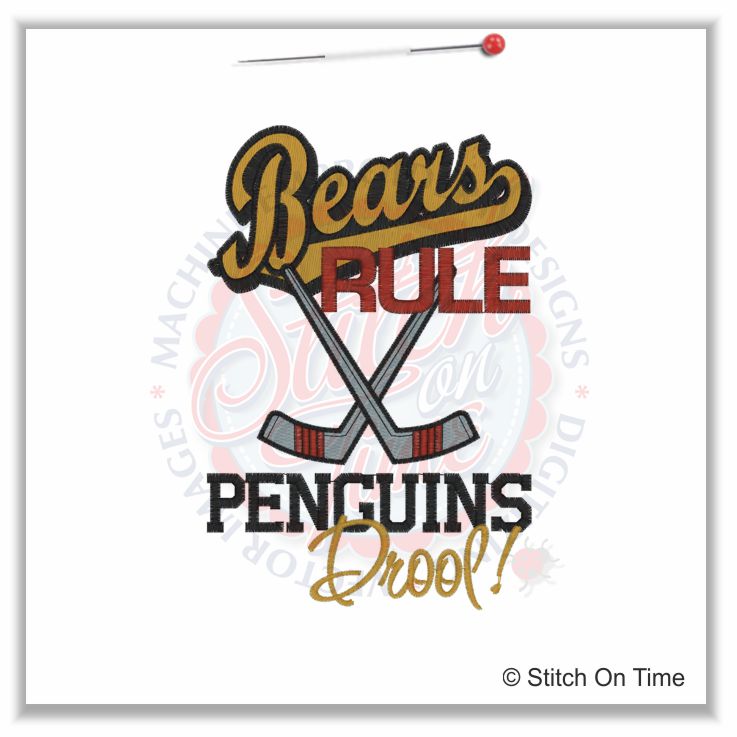 5211 Sayings : Bears Rule Penguins Drool 5x7