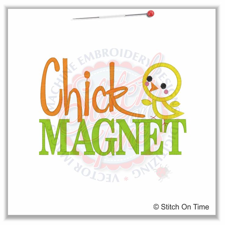 5228 Sayings : Chick Magnet Applique 5x7