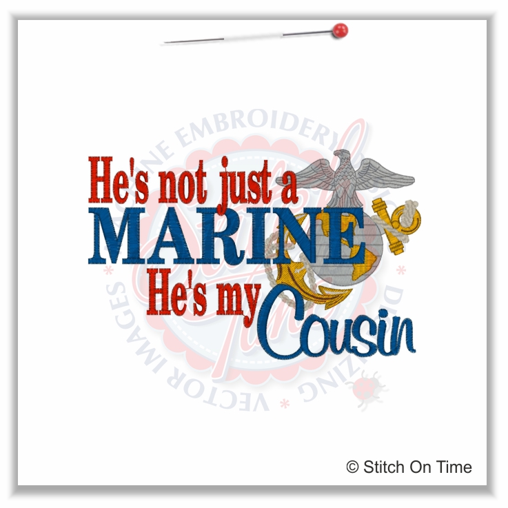 5269 Sayings : He's Not Just A Marine 5x7