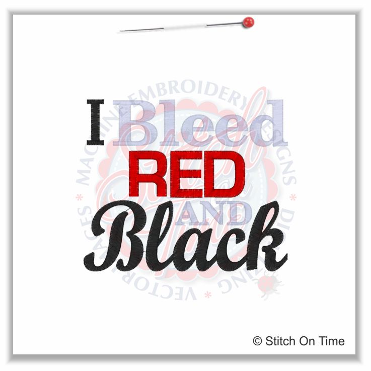 5274 Sayings : I Bleed Red And Black 5x7