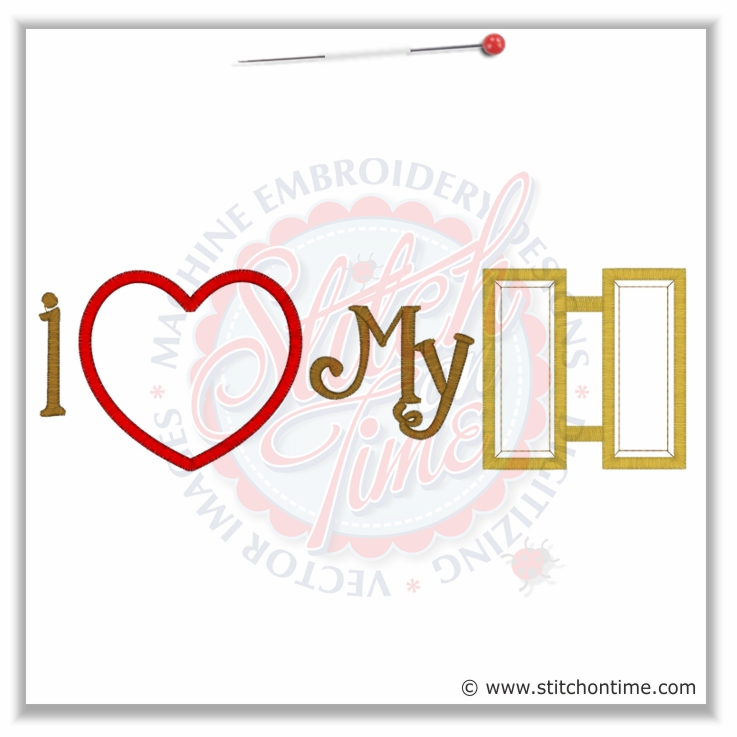 5288 Sayings : I Heart My Captain Applique 6x10