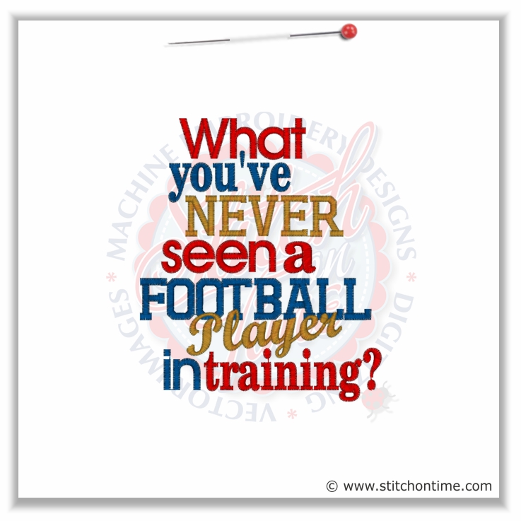 5299 Sayings : Football Player In Training 5x7