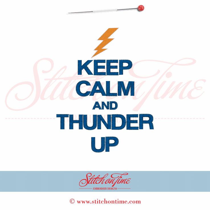 5413 Sayings : Keep Calm And Thunder Up 5x7