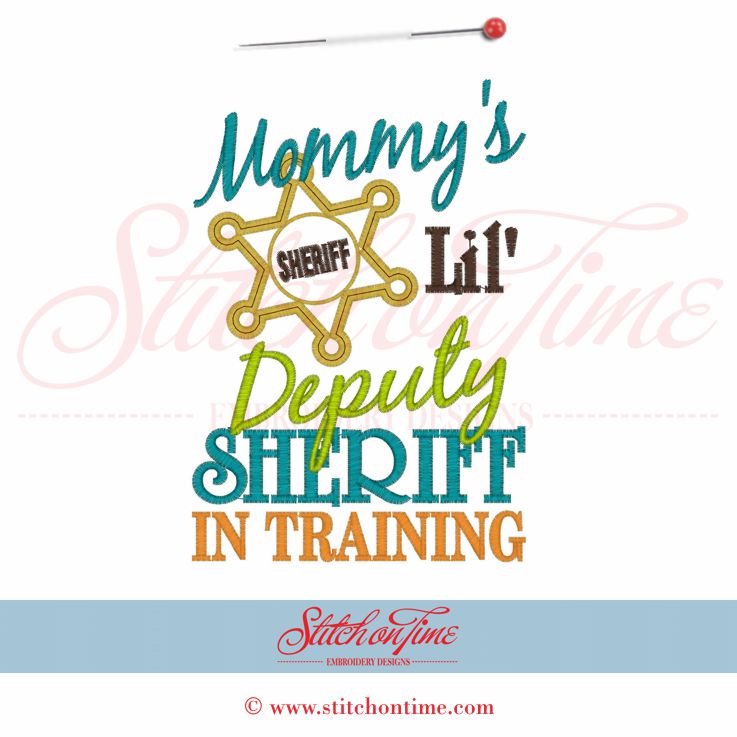 5422 Sayings : Deputy Sheriff In Training Applique 5x7