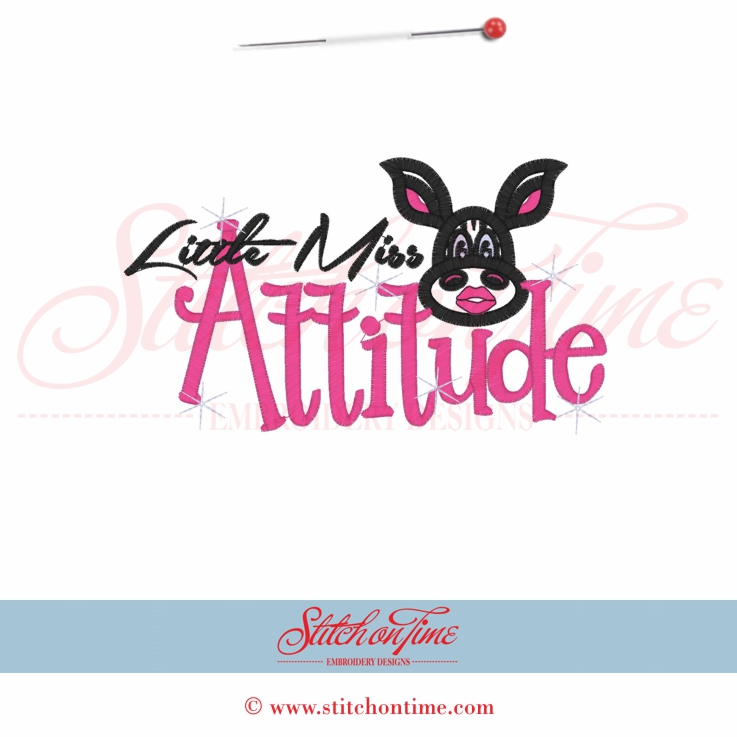 5481 Sayings : Little Miss Attitude Zebra Applique 5x7