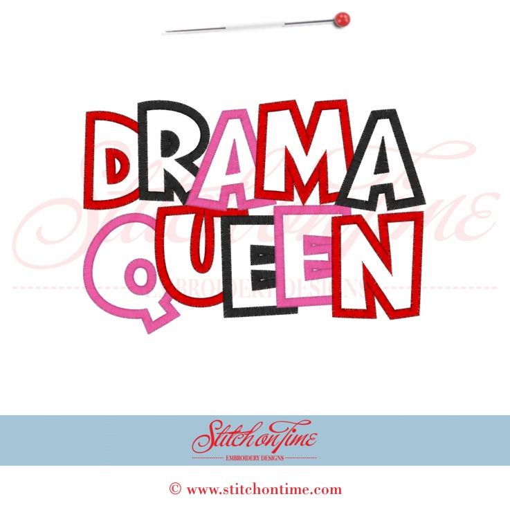 5521 Sayings : Drama Queen Applique 5x7