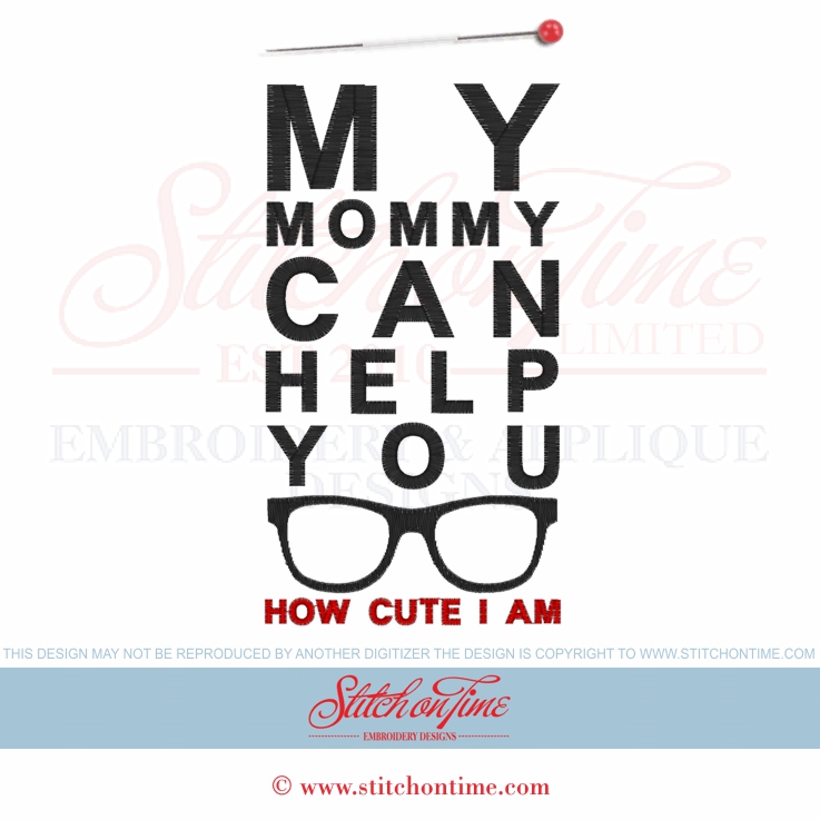 5534 Sayings : My Mommy Can Help You See 5x7