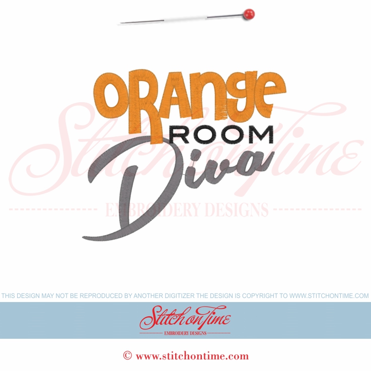 5563 Sayings : Orange Room Diva 5x7