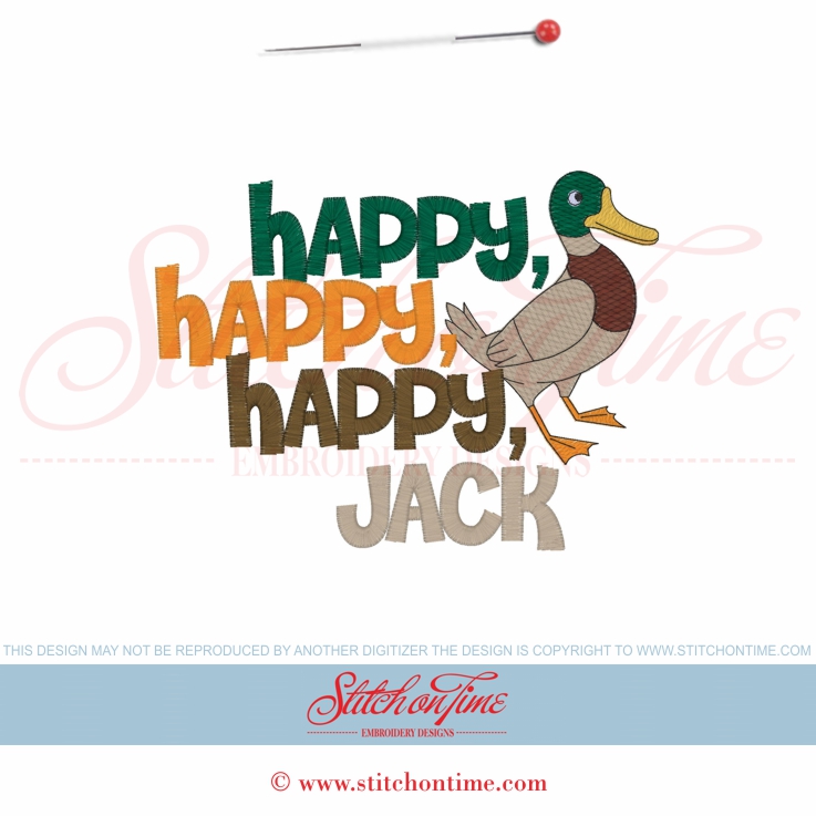5568 Sayings : Happy, Happy, Happy, Jack Duck 5x7