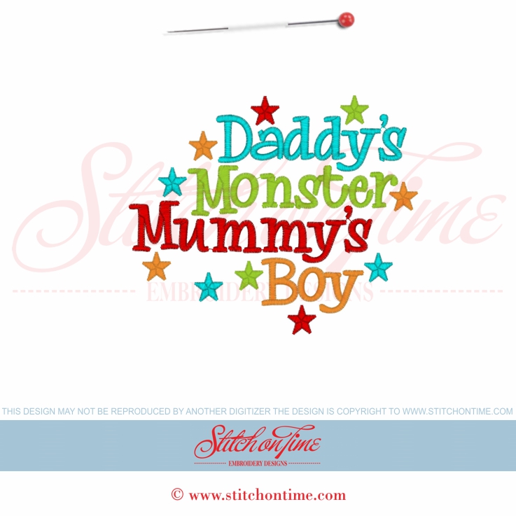 5628 Sayings : Daddy's Monster Mummy's Boy 5x7
