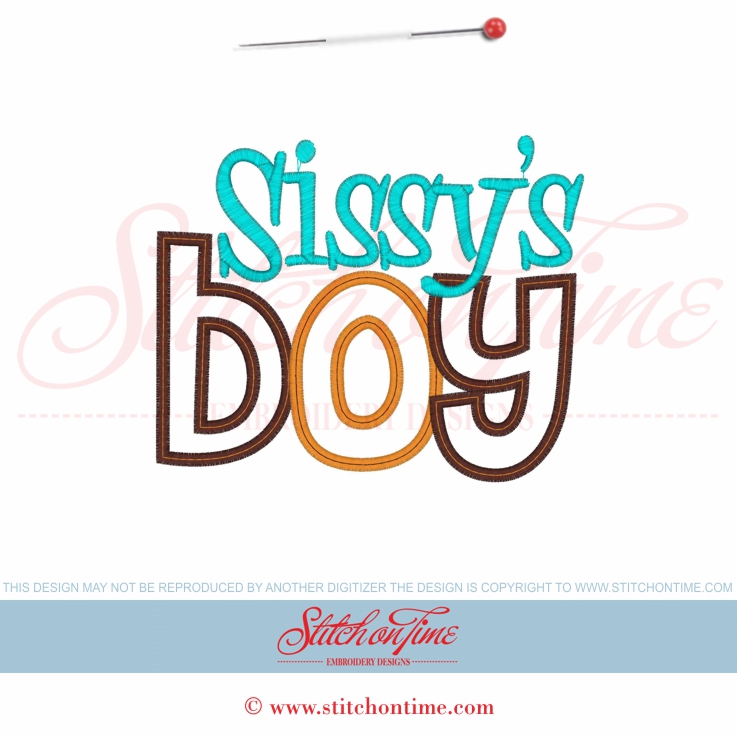 5675 Sayings : Sissy's Boy Applique 5x7